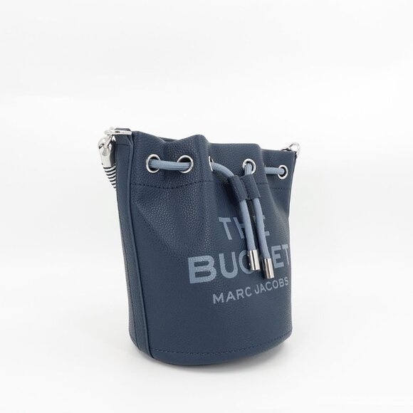 Marc Jacobs Women's The Bucket Leather Bucket Crossbody Bag Blue Sea OS - Picture 7 of 16